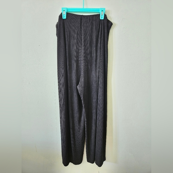 Picadilly fashions Pleated wide leg Black Trousers Pants size PXL - Picture 7 of 8